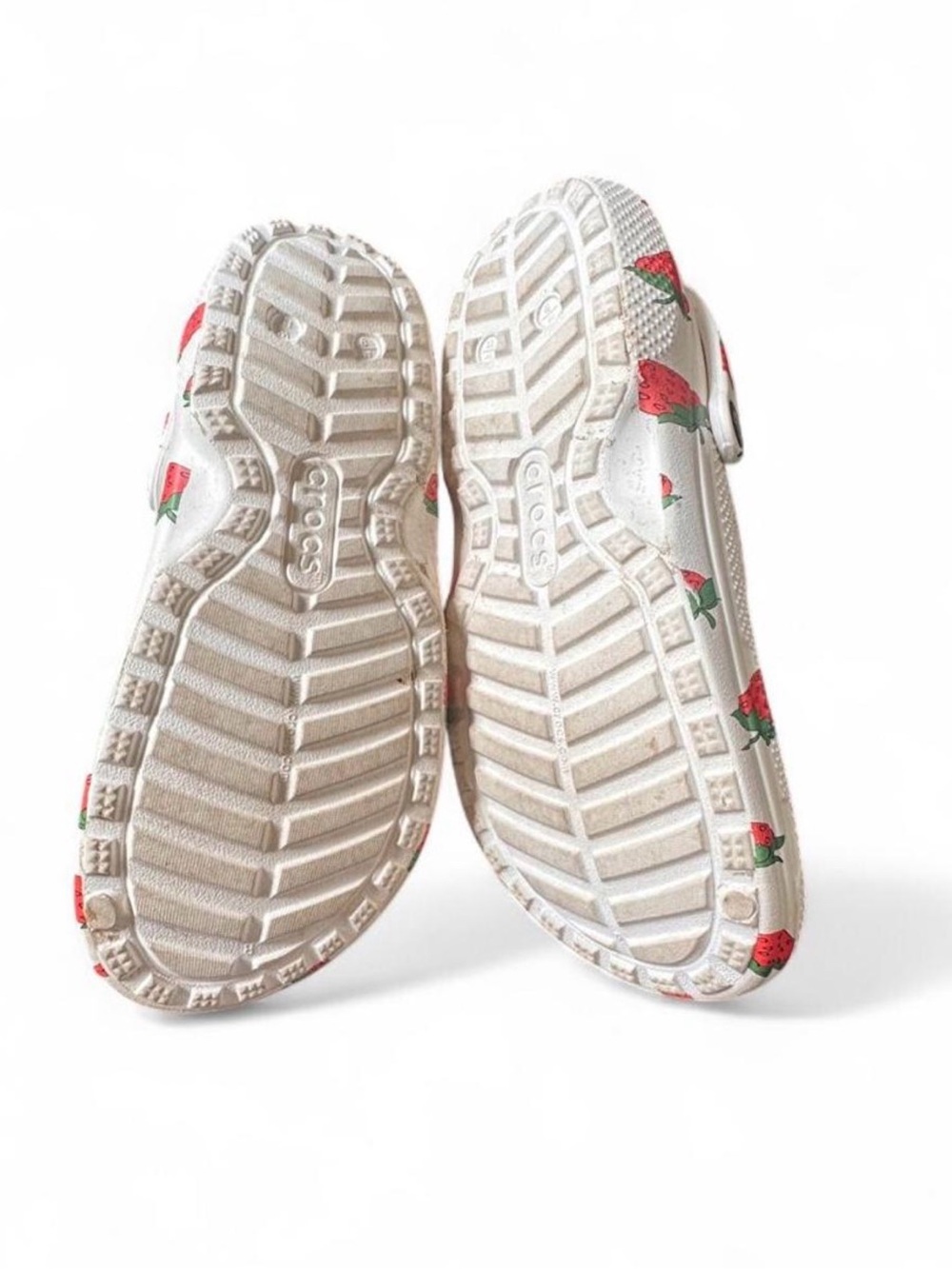 Crocs Classic Lined Vacay Vibes Strawberry Clogs White Red size 11 Women’s - Picture 3 of 8